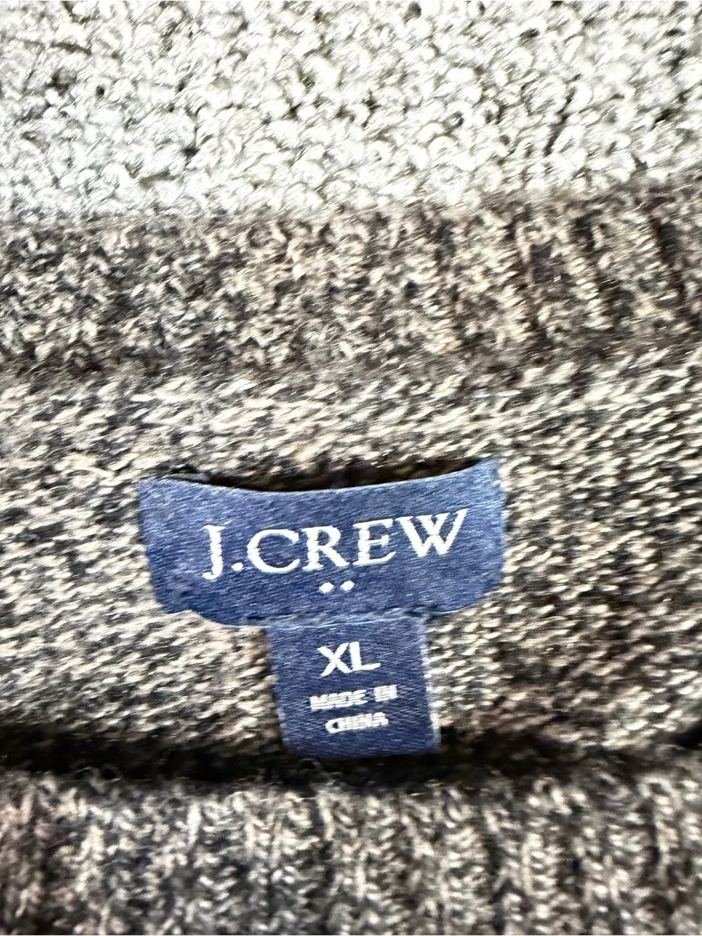 J. Crew Men’s Crewneck Sweater in Taupe Heather XL